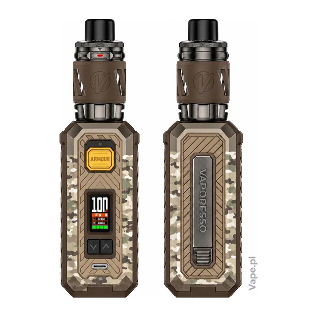 Vaporesso ARMOUR S — Camo Brown · KIT · iTank 2 · 5 ml — przód i tył