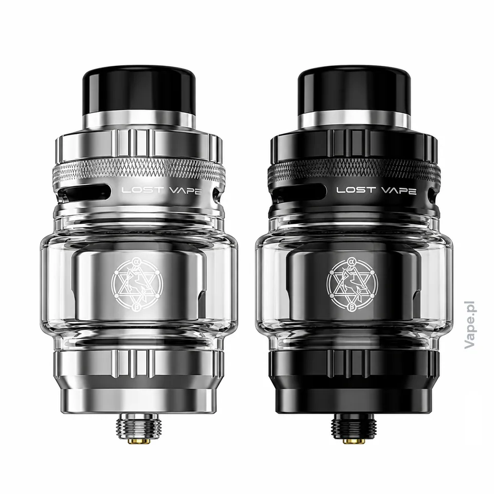 Lost Vape Centaurus Sub-Ohm Tank — Silver po lewej, Black po prawej — szkło 5 ml