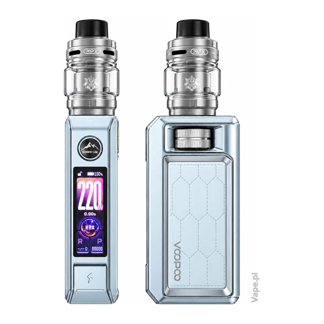 VooPoo DRAG 6 KIT — Blue · Standard / US · 5 ml — wyświetlacz i panel z pokrętłem