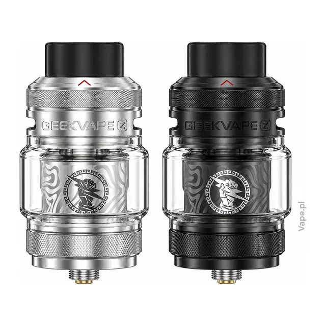 Geekvape Z Subohm Tank 5 — srebrny po lewej, czarny po prawej