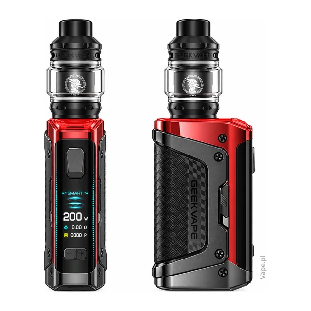 Geekvape Aegis Legend 5 KIT — Turbo Red · Z Tank 2021 · Standard 5,5 ml — wyświetlacz i szeroki panel boczny