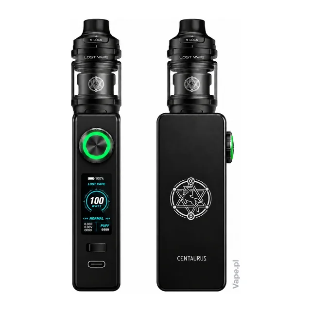 Lost Vape Centaurus M100 Knight Black — KIT z Sub Ohm V2, wyświetlacz i panel boczny