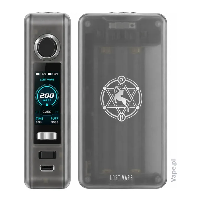 Lost Vape Centaurus N200 Grey Rock MOD — wyświetlacz i szeroki panel boczny