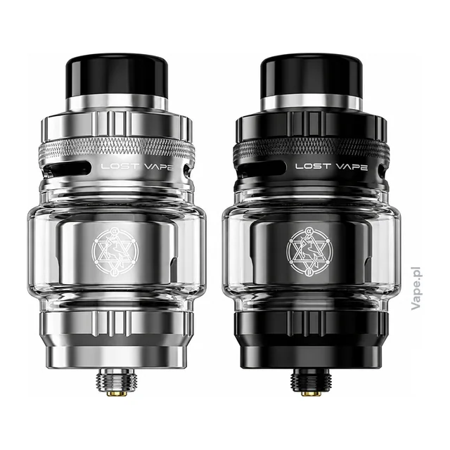 Lost Vape Centaurus Sub-Ohm Tank — Silver po lewej i Black po prawej, szkło 5 ml