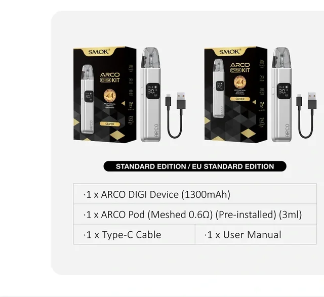 SMOK Arco Digi — zawartość zestawu Standard / EU Standard · 3 ml