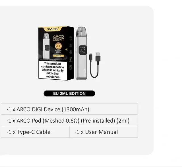 SMOK Arco Digi — zawartość zestawu EU · 2 ml
