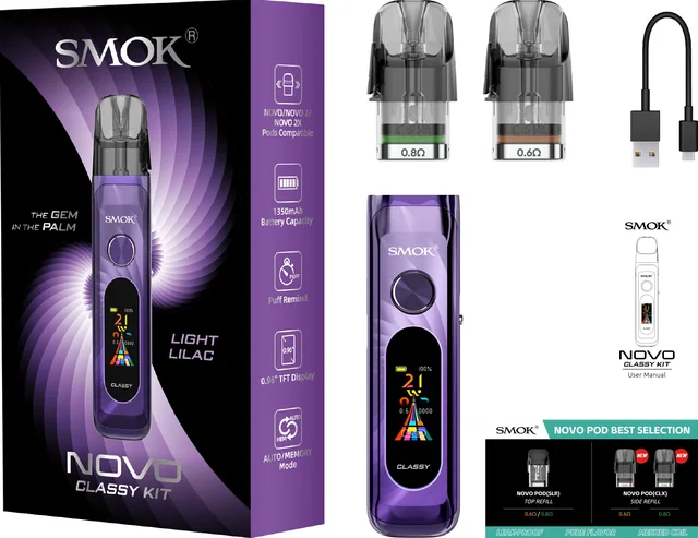 SMOK Novo Classy — zawartość zestawu Standard · CLX 3 ml
