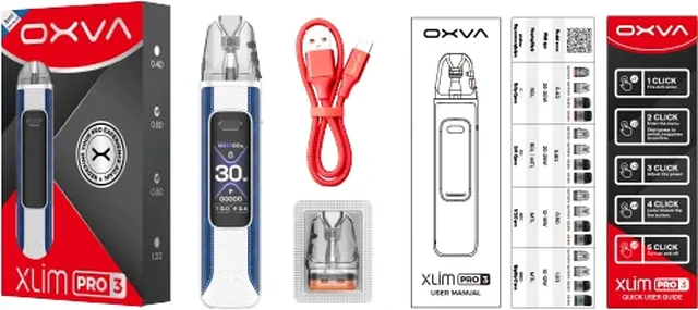 OXVA XLIM Pro 3 — zawartość zestawu Fabryczny · 3 ml