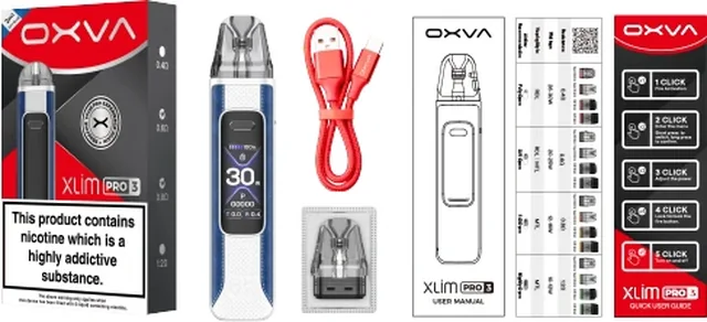 OXVA XLIM Pro 3 — zawartość zestawu TPD · 2 ml