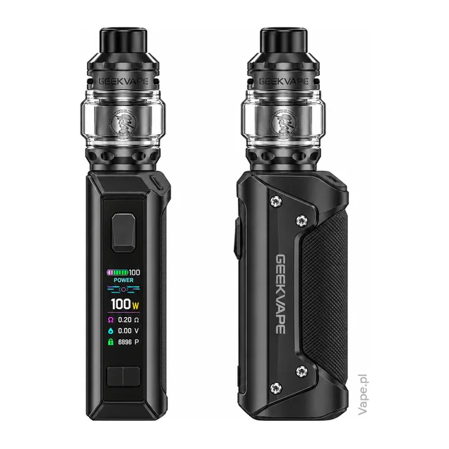 Geekvape Aegis Solo 3 KIT — Black · 18650 · Standard 5,5 ml — wyświetlacz i szeroki panel boczny, bez widoku spodu