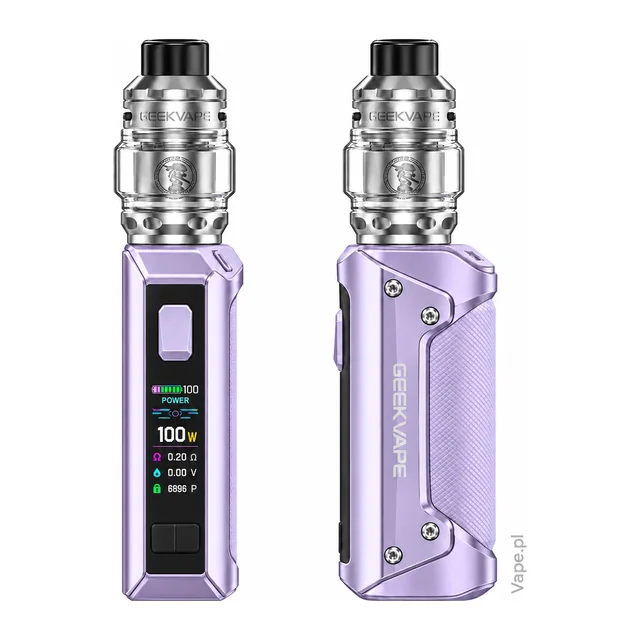 Geekvape Aegis Solo 3 KIT — Purple · 18650 · Standard 5,5 ml — wyświetlacz i szeroki panel boczny, bez widoku spodu