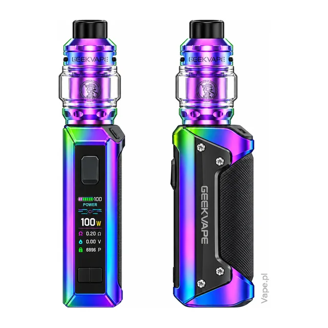 Geekvape Aegis Solo 3 KIT — Rainbow · 18650 · Standard 5,5 ml — wyświetlacz i szeroki panel boczny, bez widoku spodu
