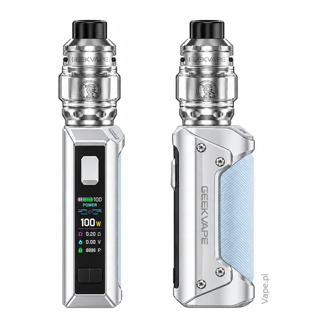 Geekvape Aegis Solo 3 KIT — Silver · 18650 · Standard 5,5 ml — wyświetlacz i szeroki panel boczny, bez widoku spodu