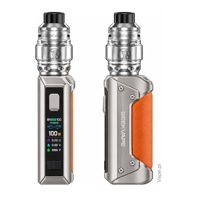 Geekvape Aegis Solo 3 KIT — Titanium Gray · 18650 · Standard 5,5 ml — wyświetlacz i szeroki panel boczny, bez widoku spodu