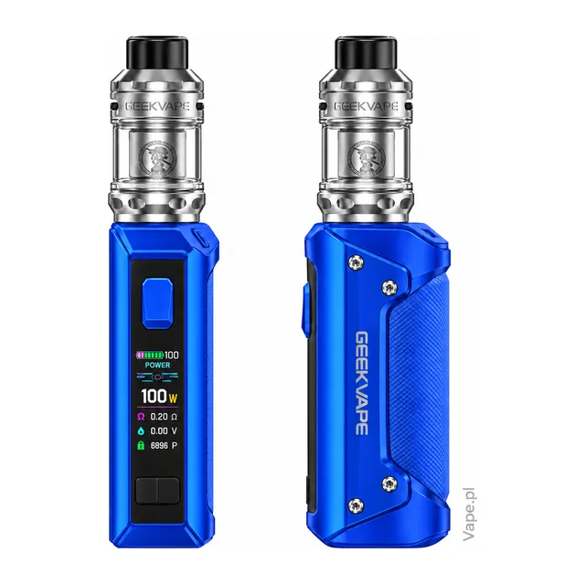 Geekvape Aegis Solo 3 KIT — Blue · 18650 · TPD 2 ml — wyświetlacz i szeroki panel boczny, bez widoku spodu