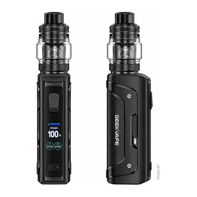 Geekvape Aegis Solo 5 KIT — Black · Standard · 5,5 ml — wyświetlacz i szeroki panel boczny