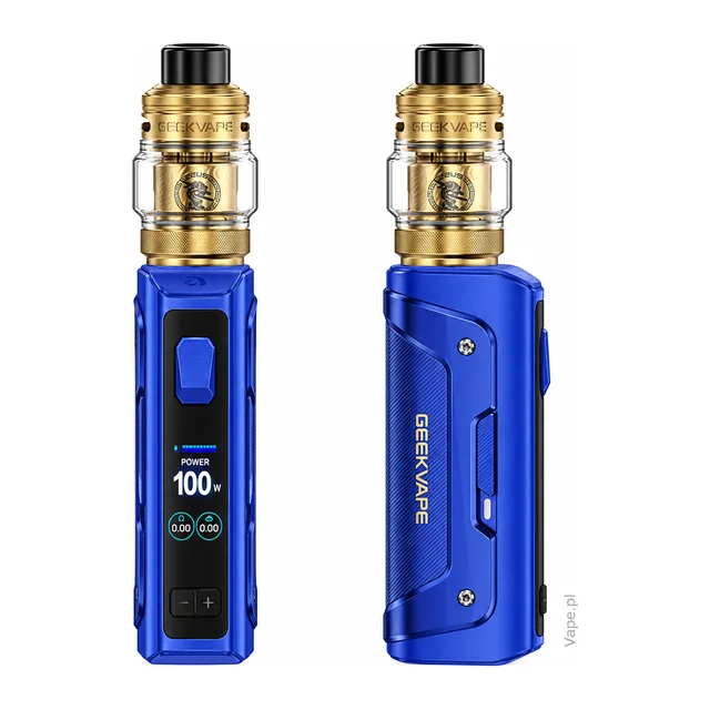 Geekvape Aegis Solo 5 KIT — Blue · Standard · 5,5 ml — wyświetlacz i szeroki panel boczny