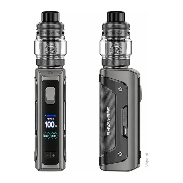 Geekvape Aegis Solo 5 KIT — Gray · Standard · 5,5 ml — wyświetlacz i szeroki panel boczny