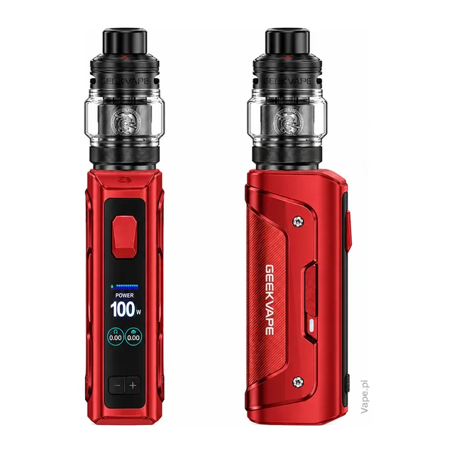 Geekvape Aegis Solo 5 KIT — Red · Standard · 5,5 ml — wyświetlacz i szeroki panel boczny