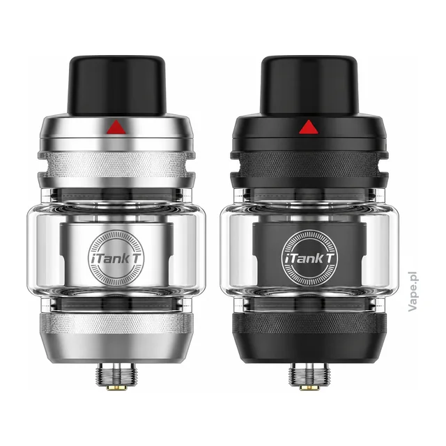 Vaporesso iTank T — srebrny po lewej, czarny po prawej