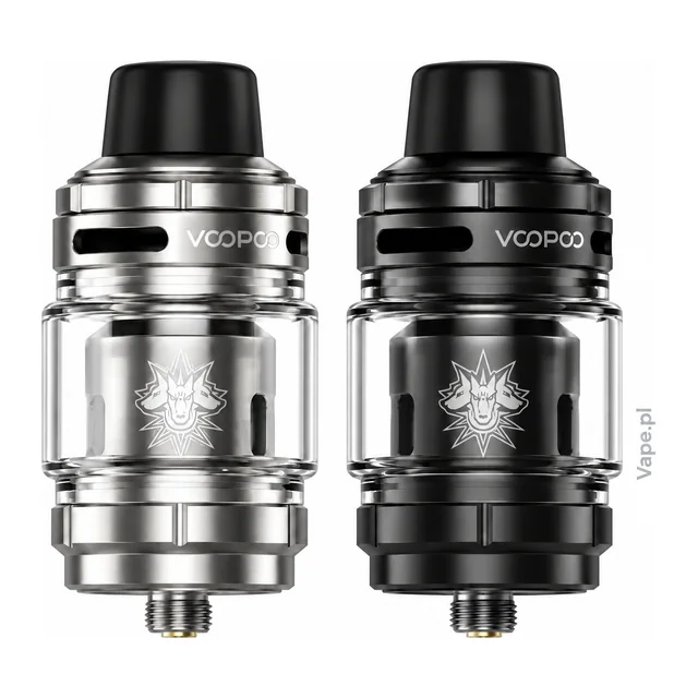 VooPoo UFORCE-X Tank II — srebrny po lewej, czarny po prawej