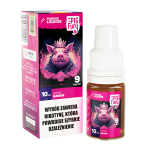 E-LIQUID THE PIG FURY - BANAN 9 mg / Pink Fury