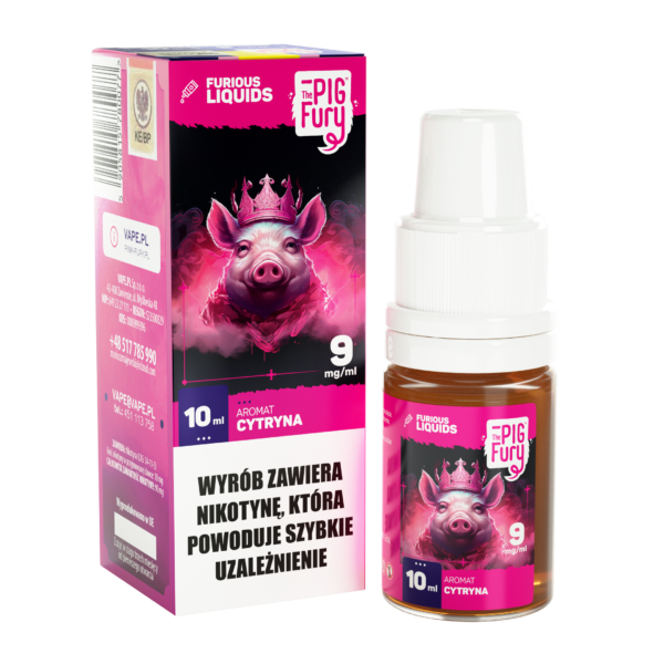 E-LIQUID THE PIG FURY - CYTRYNA 9 mg / Pink Fury