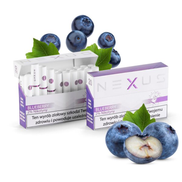 NEXUS 2% Blueberry, Jagoda - Wkłady do podgrzewacza - 1 paczka - 20 szt. wkładów.