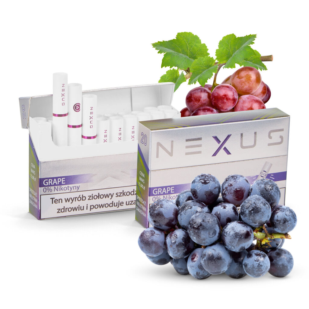 NEXUS FREE Grape, Winogrono - Wkłady do podgrzewacza - 1 paczka - 20 szt. wkładów.